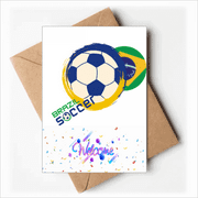 Brazil Soccer Football Sports Welcome Back Greeting Cards Envelopes Blank