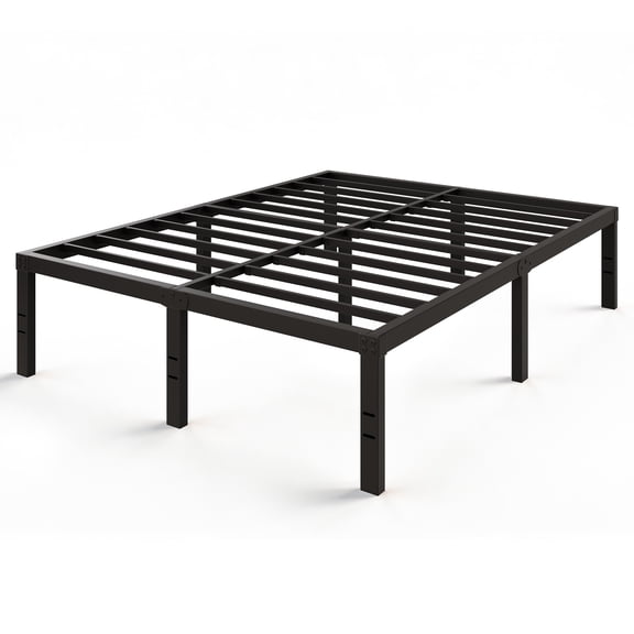 Awesofurni 18" Queen Size Metal Bed Frame, Heavy Duty Platform Bed Frame with Storage Space, No Box Spring Needed
