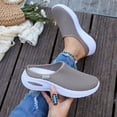 thumbnail image 6 of Dakaela Mules for Women Mesh Breathable Air Cushion Slip on Clogs Closed Round Toe Orthopedic Backless Walking Sneakers (8,Khaki), 6 of 8