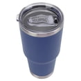 thumbnail image 4 of Botella aislada al vacío Taza térmica de acero inoxidable Taza de café Doble pared con tapa para viajesAzul, 4 of 14