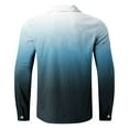 thumbnail image 5 of lcziwo Holiday Sales Linen Long Sleeve Shirts for Men Summer Casual Button Down Hawaiian Shirt Fashion Gradient Print Blouse Tops Tropical Vacation Beach Outfits, 5 of 6