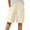 A-Beige2214, variant on XIAONU Womens Solid Bermuda Shorts Drawstring Waist Side Pockets Bottoms