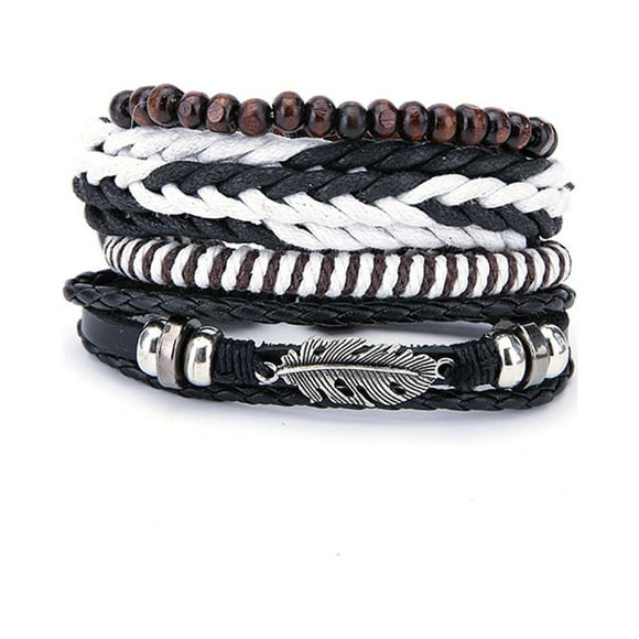 FcBaudy Bracelets for Women, Gifts for Women Fashion Women Multilayer Bangle Bracelets Leather Cool A bracelet