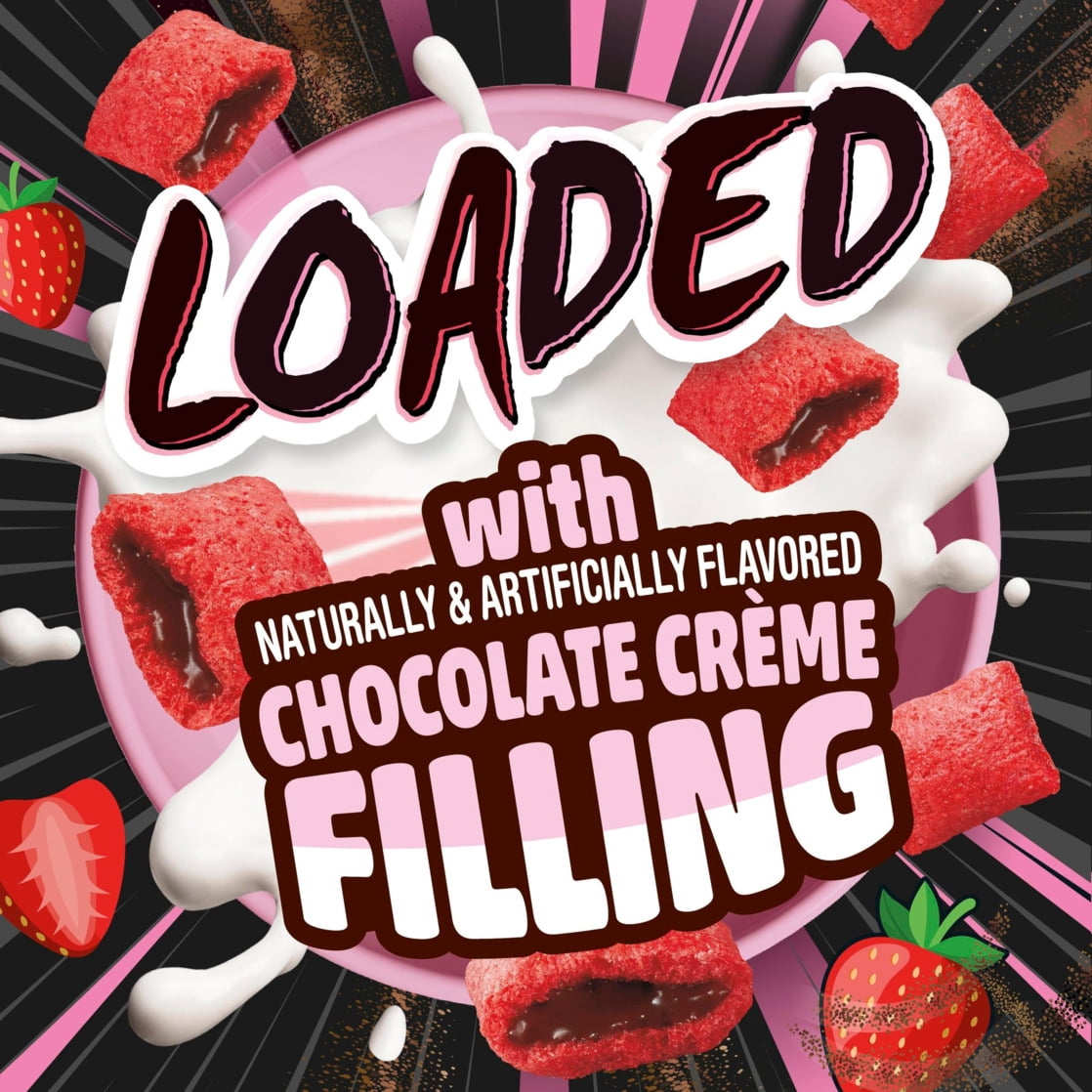 Chocolate Strawberry Loaded Cereal with Chocolate Creme Flavored Filling, 18.1 oz