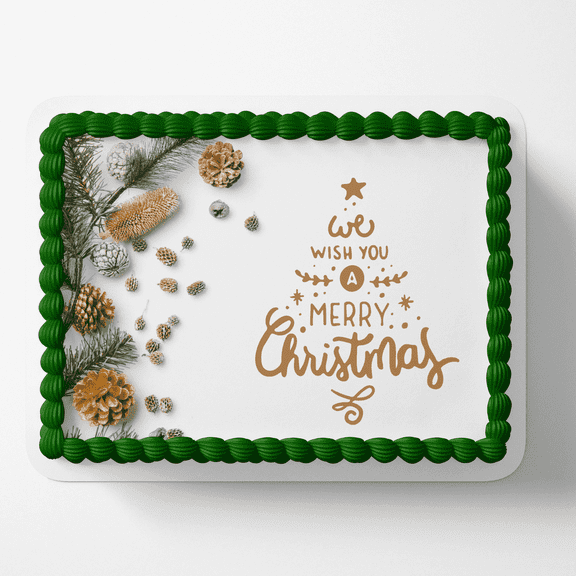Christmas Cake Topper Edible Image Icing Sheet