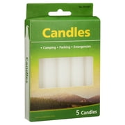 Coghlan's 5" Wax Candles, 5 Pack for Camping, Hiking, Emergencies