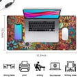 thumbnail image 4 of Modern Colorful Summer Florals Pattern Gaming Mouse Mat,Rectangle XX Large Non-Slip Rubber Gaming Mouse Pad with Stitched Edges, Office Mouse Pad for Women Men Kids, 31.5x15.7, 4 of 7
