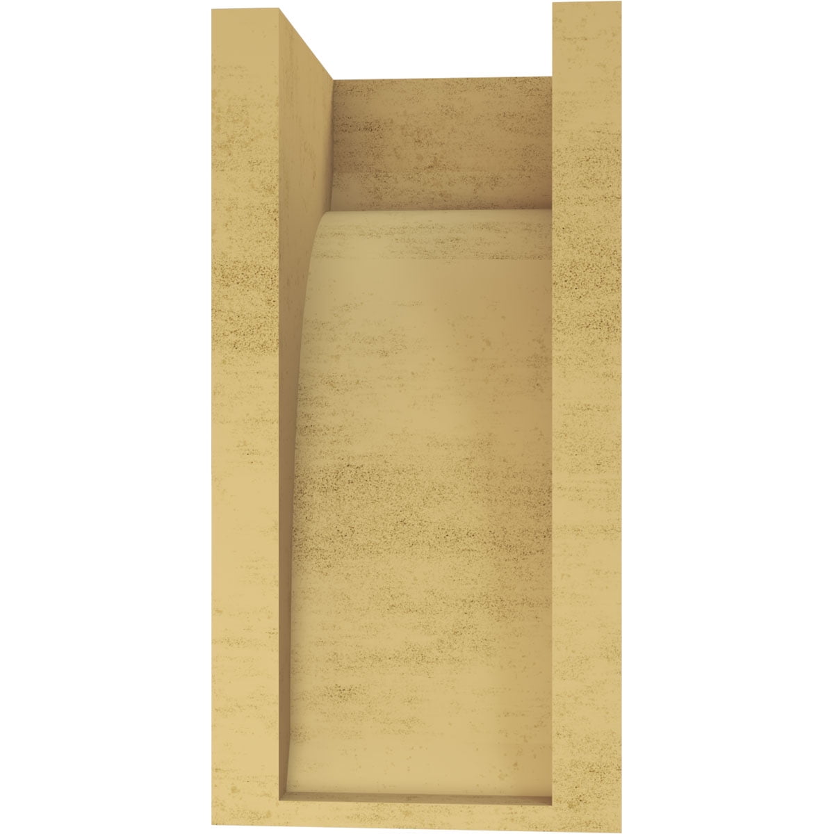 6"W x 6"D x 12"H Wide Legacy Rough Cedar Woodgrain TimberThane Corbel, Primed Tan