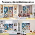 thumbnail image 6 of Colorful Stone Kitchen Curtains 84 Inch Length, Rainbow Abstract Oil Painting Brushwork Grommet Top Bedroom Living Room Curtains, Light Filtering Cafe Curtain Drapes 2 Panels Set 104''x84'', 6 of 9