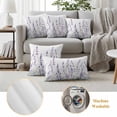 thumbnail image 2 of 2 Pack Outdoor Waterproof Throw Pillow Covers,Spring Watercolor Lavender Flower Decorative Square Patio Pillowcases for Chair Couch Sofa 16x16in, 2 of 9