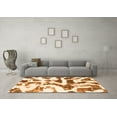 thumbnail image 3 of Ahgly Company Indoor Round Abstract Orange Modern Area Rugs, 7' Round, 3 of 4