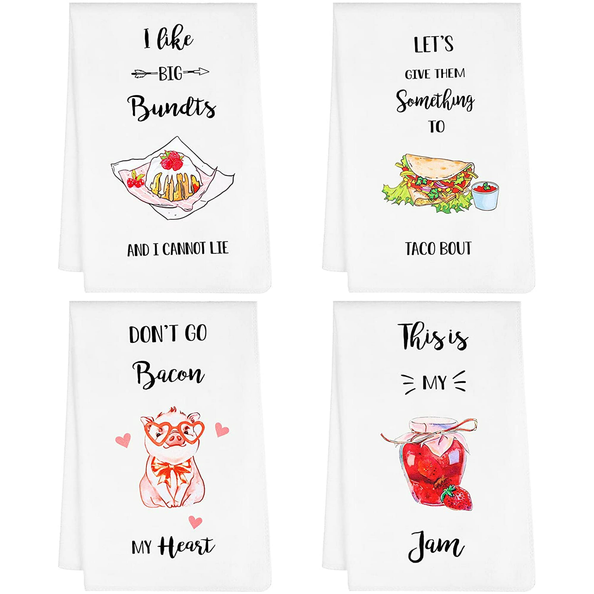 HEIBINFunny Kitchen Towels Set of 4 Dish Towels Mother's Day Housewarming  Gift Decorative Funny Tea Towels Farmhouse Kitchen Towels with Sayings Funny  Dish Towels Dishcloths for New Home Kitc | Walmart Canada