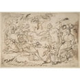thumbnail image 3 of Antonio Molinari 18x14 Black Modern Framed Museum Art Print Titled - The Pregnancy of Callisto Discovered by Diana (1612-66), 3 of 5