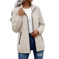 thumbnail image 2 of YVNAURA Women's Lightweight Breathable Windbreaker Jacket UPF 50+ Sun Protection Full Zip Hooded Windproof Water Resistant Quick Dry Outdoor Running Coat for Women, White,XXXXL, 2 of 9