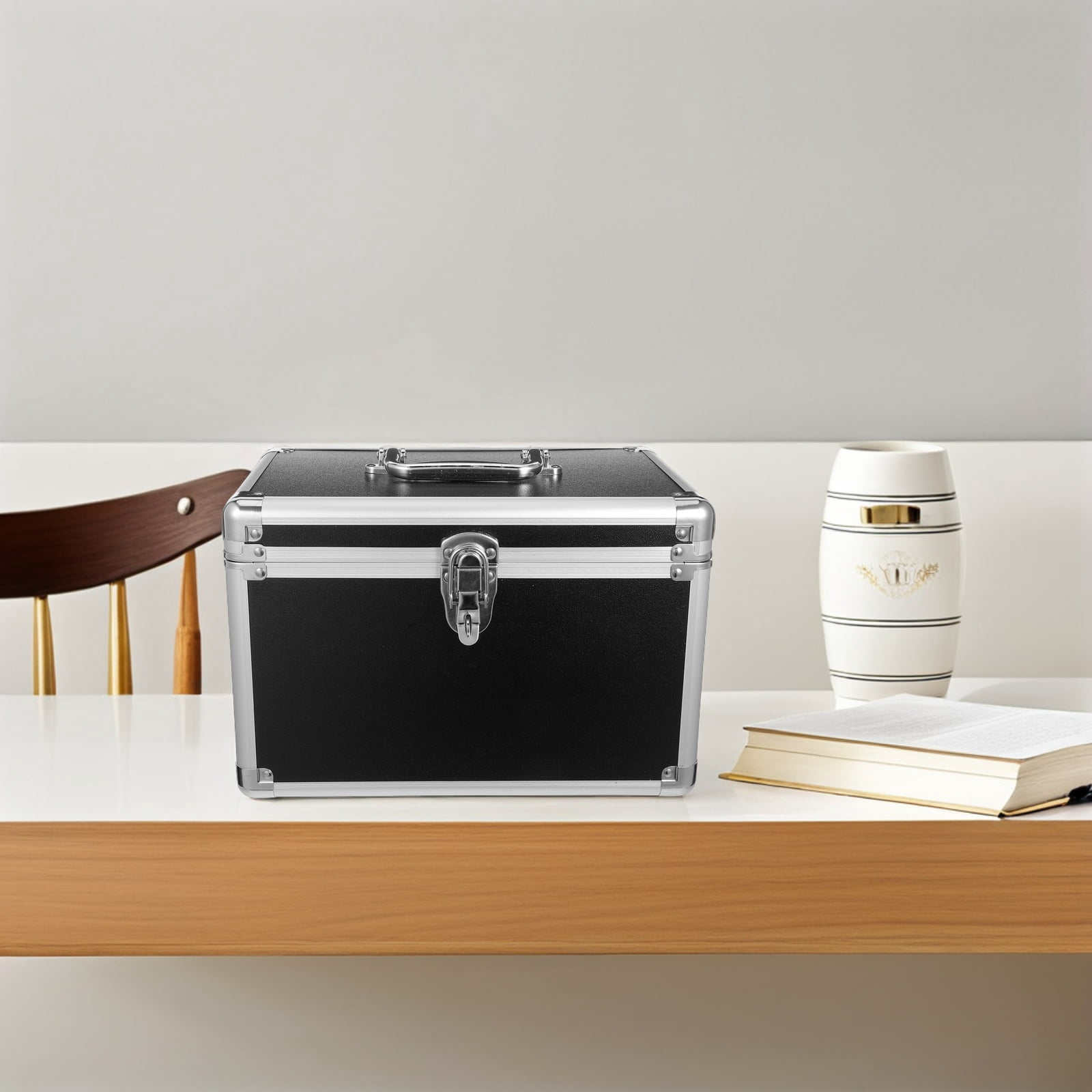 WASHWEPE Handheld Tool Organizer Case Aluminum Alloy Box for Documents 1Pack