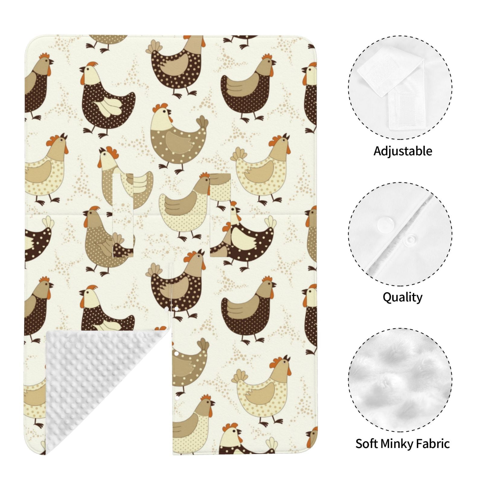 Naloa Chicken Cartoon Baby Car Seat Cover, Breathable Baby Carrier Cover, Multiuse Baby Carrier Cover & Nursing Breastfeeding Cover
