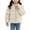 Beige, variant on Fnooota Girls Puffer Jackets Size 5 T, Warm Long Sleeve Casual Zip up Girls Winter Outerwear Beige