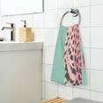 thumbnail image 3 of Yayeee 100% Cotton Hand Towels for Bathroom 16" x 28" Soft Absorbent Kitchen Towel, Big Pink Cheetah, 3 of 7
