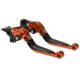 thumbnail image 1 of Palancas de freno y embrague largas y cortas para Yamaha MT-07 2014-2022, palanca de freno ajustable de motocicleta, aleación de aluminio, cabeza naranja, mango negro, 1 par, 1 of 1