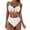 003-White, variant on Linfrsh High Waisted Bikini Sets for Women Sporty Two Piece Swimsuit Bikini Color Block Cheeky High Cut Bathing Suits Swimwear Green,XL