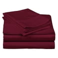 thumbnail image 4 of Burgundy Luxury Extra Soft Deep Pocket Fresh Breathable Sheet Set Queen - Burgundy, 4 of 5