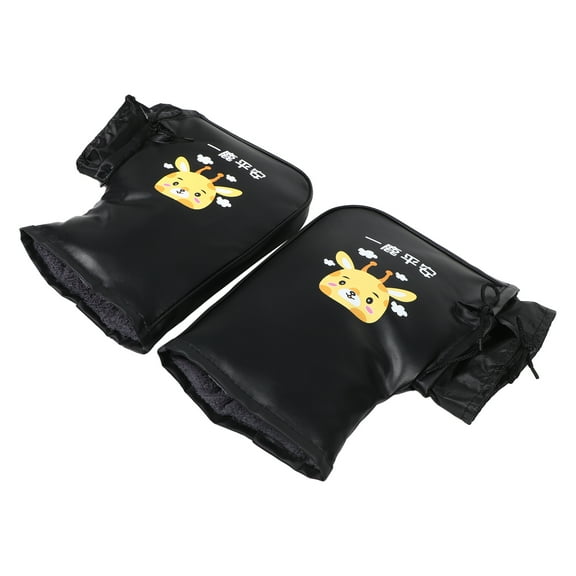 Masteelf 1 Pair Universal Motorcycle Handlebar Muffs Winter Compatible with ATV Snowmobile Hand Muffs PU Scooter Handlebar Thermal Gloves Protective Windproof Riding Gloves Thicken Handlebar
