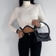 thumbnail image 3 of Suéter corto de cuello alto para mujer, suéteres navideños de moda para mujer, suéteres ajustados de manga larga de punto sólido de invierno 2022, jerséis de punto, 3 of 5