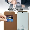 thumbnail image 2 of REQO Case for Google Pixel 9A,Business Classic Solid Color Premium PU Leather Wallet Flip Case + TPU Magnetic Attraction Shell Wireless Charge Compatible, 2 of 7