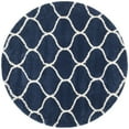 thumbnail image 1 of Safavieh Hudson Shag 7' Round Power Loomed Rug in Navy and Ivory, 1 of 5
