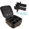 thumbnail image 4 of FORMRS Travel Makeup Bag Large Capacity Train Case Cosmetic Organizer with Adjustable Dividers, Black Halloween Dancing Skeleton, 4 of 8