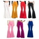 thumbnail image 3 of Pantalones acampanados Qarigey de Algodón Transpirables Rosa XL, 3 of 6
