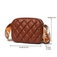 thumbnail image 2 of TAZAG small women's shoulder bag fashionable quilted embroidered leather small square bag, 2 of 10