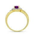 thumbnail image 5 of 14k Yellow Gold Oval Amethyst And Diamond Ring, 5 of 6