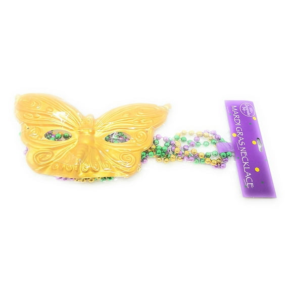 Mardi Gras Party Necklace Mask 18" Butterfly Masquerade Supplies - Cool Novelty Masks Costumes and Accessories