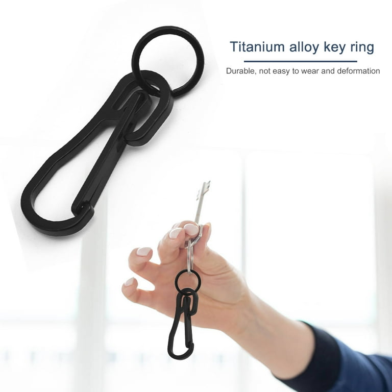 MI-YUKI Stainless Steel Spring Key Chain Carabiner Climbing Belt