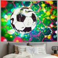 thumbnail image 2 of Sheronv Soccer Ball Tapestry Wall Hanging Unique Home Decor Art for Living Room Bedroom Dorm, Polyester Fabric 60x50inch, 2 of 6