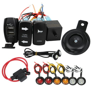 Universal UTV ATV Turn Signal Horn Street Legal Kit w/ Rocker Switch for Polaris