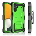thumbnail image 3 of Cell Phone Case For Samsung Galaxy A13 5G, Heavy Duty Phone Case [Built-in Screen Protector] Rugged Swivel Holster Belt Clip Kickstand Hard Cover-Green, 3 of 9