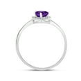 thumbnail image 5 of 14k White Gold Pear Amethyst And Diamond Ring, 5 of 6