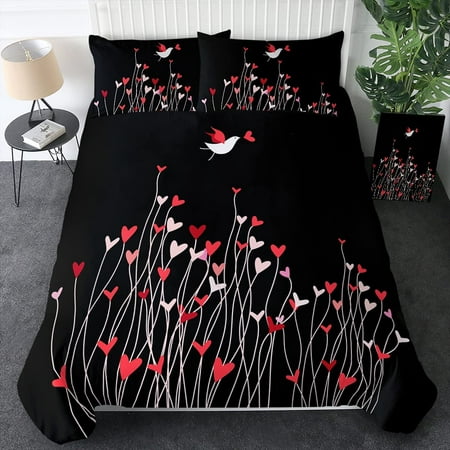 Bird Bedding Plants Pattern Printed, What You Put Inside A Duvet Cover