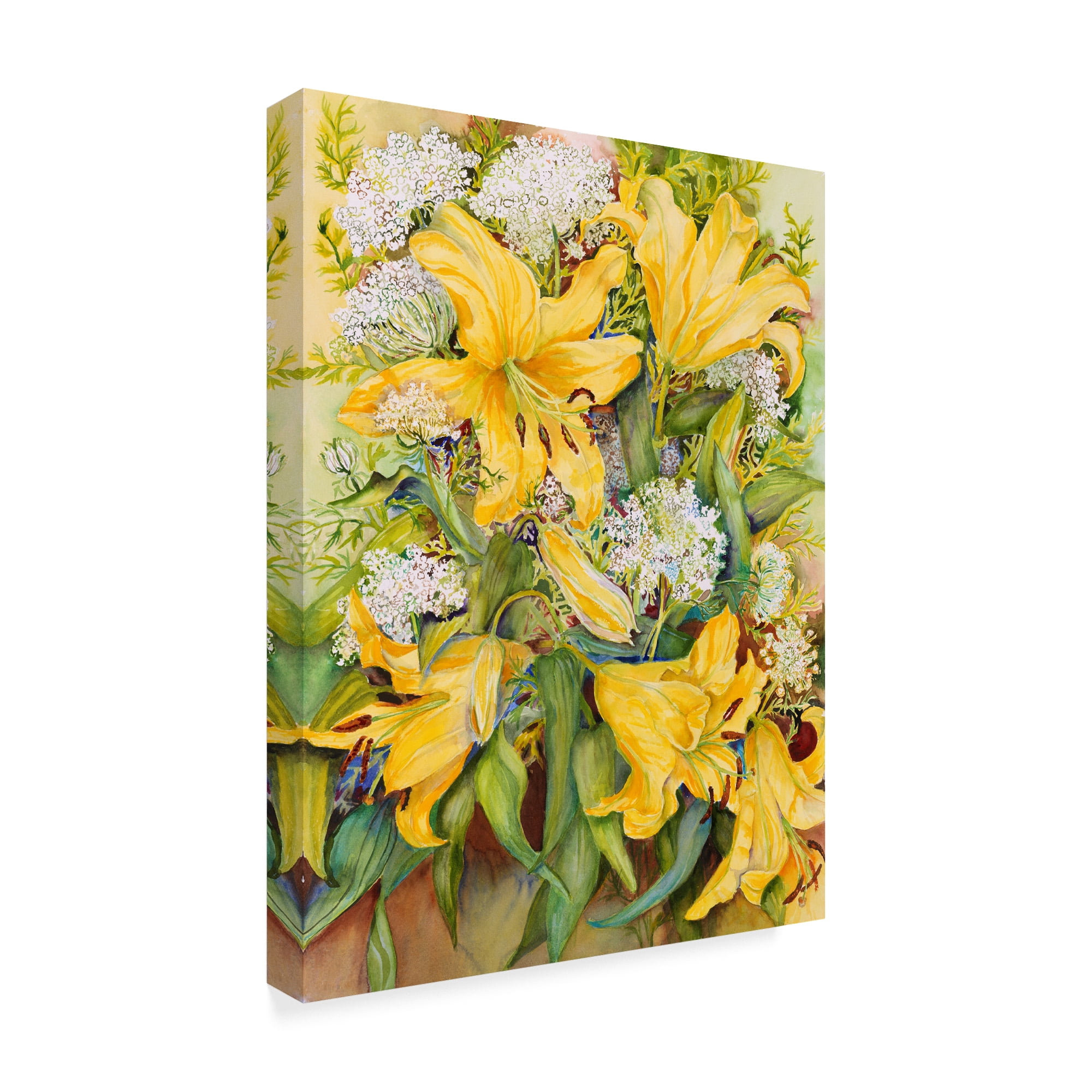 Trademark Fine Art 'Bright Yellow Lilies' Canvas Art by Joanne Porter