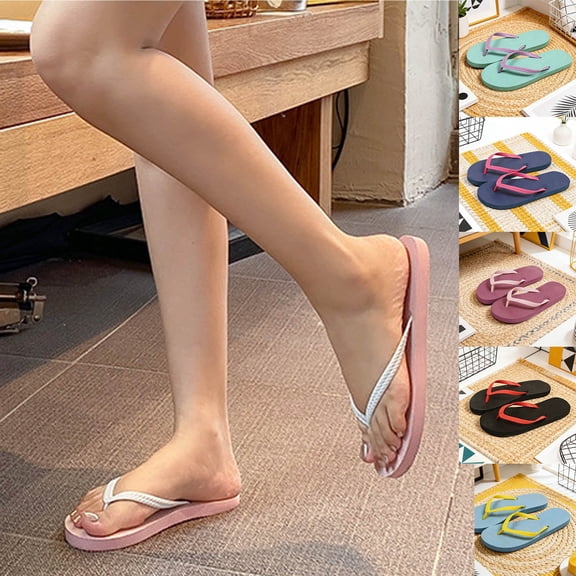 CAIXIA Flip Flops for Women with Arch Support Comfortable Summer Beach Thong Sandals for Walking Slides Women
