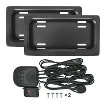 Front License Plate Bracket- Front License Plate Mounting Kit,Universal Bumper Car Tag Frame Mount Adapter 2 Drilled License Plate Adapters with Stainless Steel Screw Cap