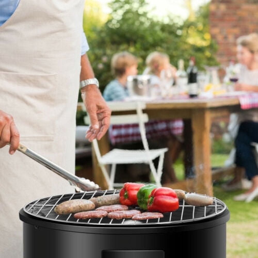 SHCKE 3-in-1 18" Charcoal Vertical Smoker Grill with Thermometer, Multi-Layered Design