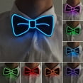 thumbnail image 2 of Dbuoem Luminous Necktie Detachable Design Glowing Bow Tie Masquerade Party Halloween Cosplay Costume Accessory, 2 of 8