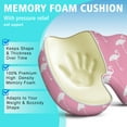 thumbnail image 5 of Premium Flamingo Pattern Memory Foam Seat Cushion Ergonomic Chair Pad for Office Chair, Car, Airplane & Bleachers Sciatica, Tailbone Hip & Back Pain Relief - Chair Cushion for Long Office Workers., 5 of 5