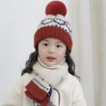 thumbnail image 5 of Eltusu Girls Hats and Scarves Sets, Outdoor Knitting Cotton Thermal Beanies and Scarves Sets 2-9 T Size Knitting Cotton, 5 of 6