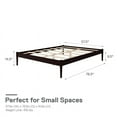 thumbnail image 6 of DHP Remi 14" Rustic Platform Bed Frame Solid Wood Slats Full in  Espresso, 6 of 16