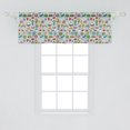 thumbnail image 2 of Ambesonne Retro Window Valance, Pop Art Cartoon Pattern Art, 54" X 18", Multicolor, 2 of 3