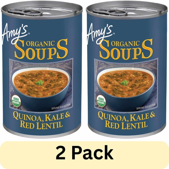 (2 Pack) Amy's Organic Quinoa, Kale & Red Lentil Soup, 14.4 oz